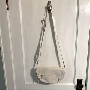 Cream Lululemon all night bag